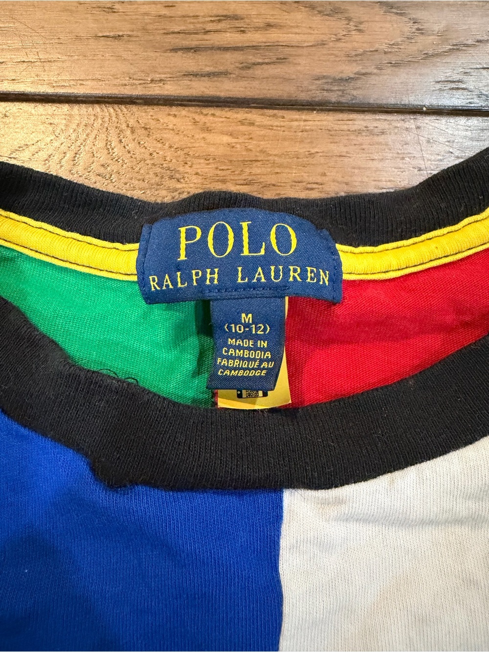 Polo by Ralph Lauren Colorblock Tee in Blue, Red, Green, White & Black - Picture 3 of 13